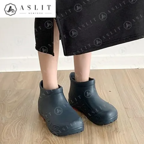 [애슬릿] 발 편한 커플 장화 여름 앵클 숏 레인 부츠