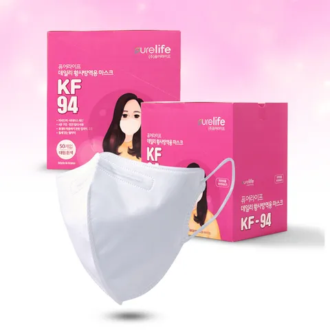 퓨어라이프 KF94 마스크 대형(L) 새부리형 50매 (백/검 택 1)