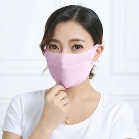 입체 UV차단 아이스실크 마스크(핑크)/ 여름 쿨마스크
