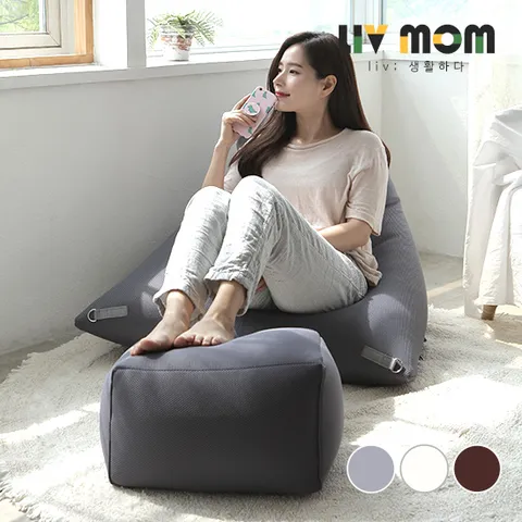 리브맘 달콤 빈백 풋스툴 발받침대 3color