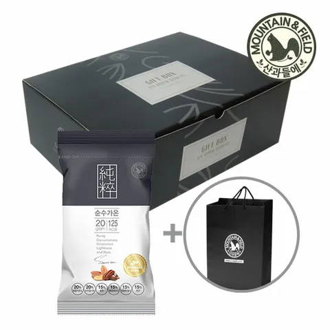 [산과들에] 순수가온 50입 박스+쇼핑백증정 견과선물