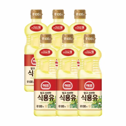 [사조대림] 해표 콩기름500ml x6병