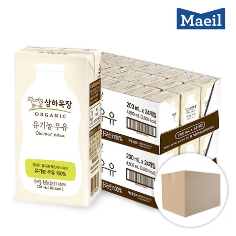 매일 상하목장 유기농 멸균우유 200ml 48팩