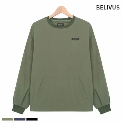 빌리버스 남자 우븐 맨투맨 WS153 남성 라운드 긴팔 티셔츠