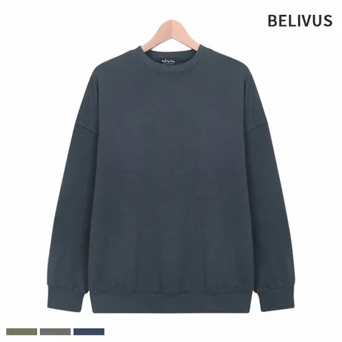 빌리버스 남성 맨투맨 WS151 남자 라운드티 긴팔 오버핏 티셔츠