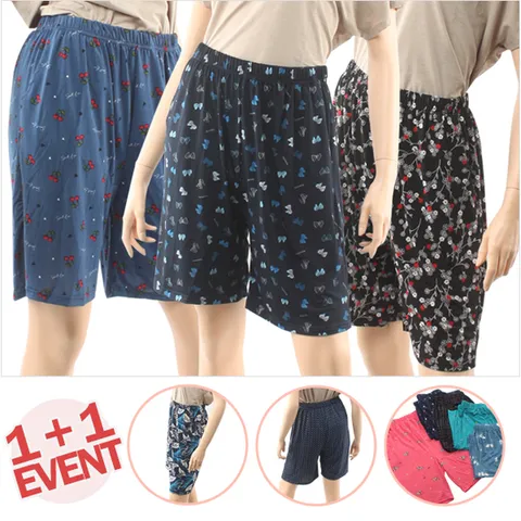 [노다지닷컴]2장구성 BFL여성 아이스 5부 바지 여름바지 밴딩바지