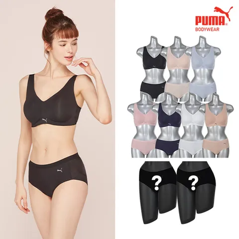 K_[푸마] 여성 스킨라이크 브라팬티 2종+랜덤팬티2종 택일