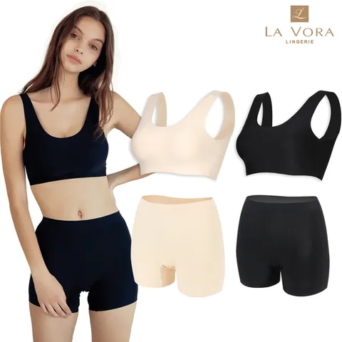 라보라 노라인 퓨징 브라 네모팬티 4종세트