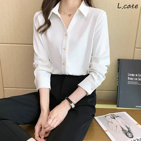 엘케이트 여자 블라우스 LDZ846 여성 브이 카라 셔츠