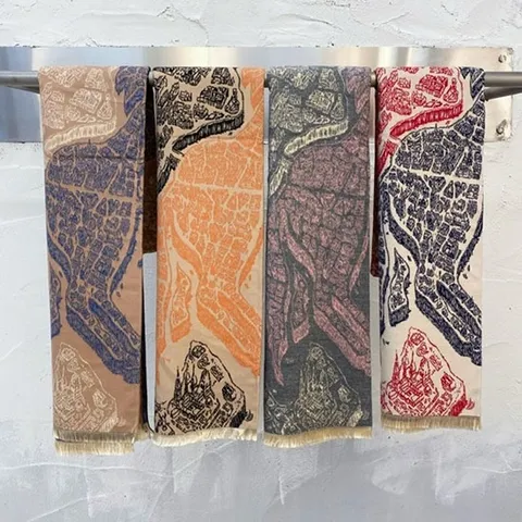 [애슬릿] 울 양면 숄 케이프 빅사이즈 머플러