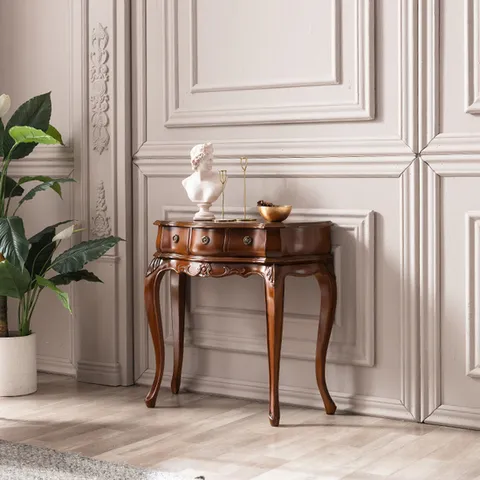 수입 프렌치 엔틱가구 원목 아트인 3D 엔틱콘솔서랍장(소)