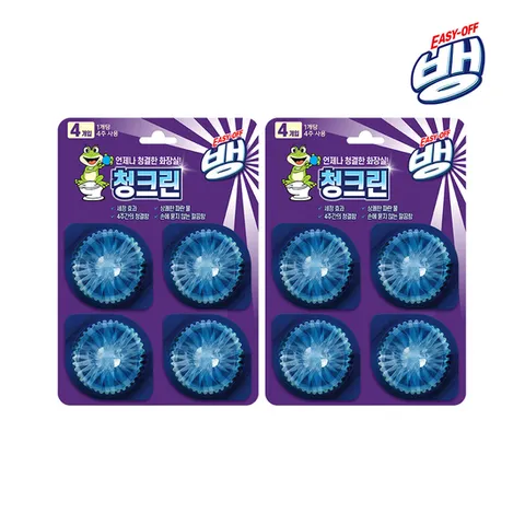 이지오프뱅 청크린 드롭 변기세정제 4개입 x2개 변기 세정제 변기청소