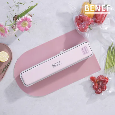 베네프 무선 진공 포장기 핑크/화이트 (JVS-001 / JVS-004)