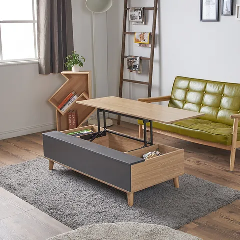 (착불) 예작 편리한 2단 높이조절 1100 거실 소파 노트북 응접실 테이블 RE45