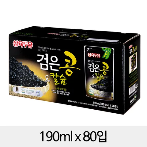 삼육 검은콩칼슘두유 파우치 190mlx80입
