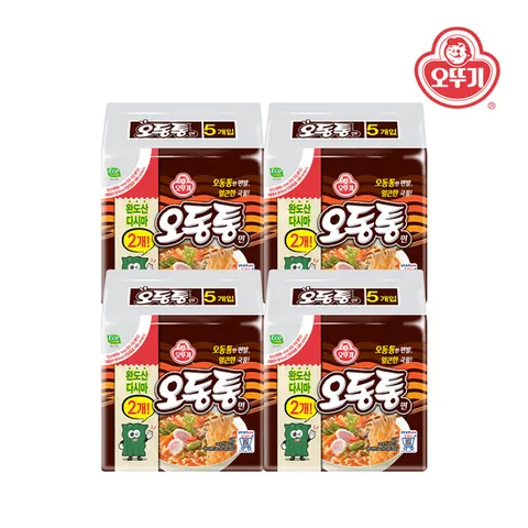[오뚜기] 오동통면 얼큰한맛 멀티팩 (120gx5) x 4개/20봉