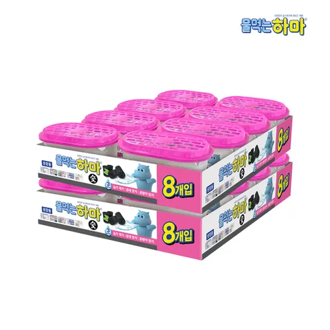 물먹는 하마 참숯 옷장용 제습제 8입 x2개 제습제 습기제거제 옷장제습제