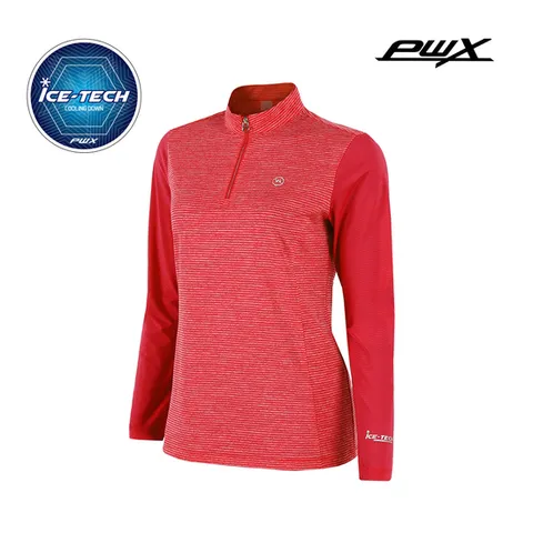 [PWX]Q120-3205-1RD 여성 냉감 집업 티셔츠