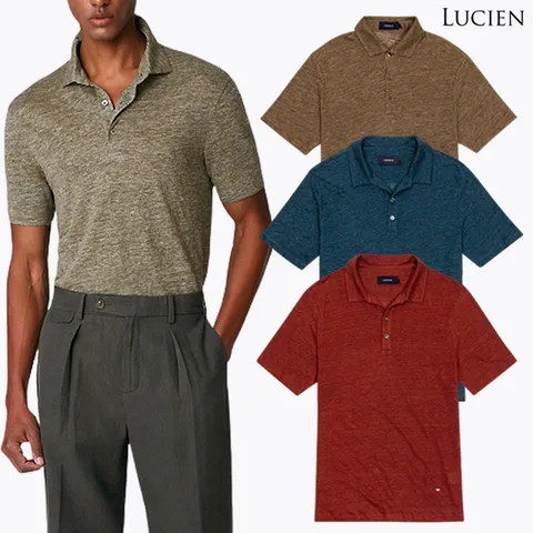 루시앙 프렌치 린넨 100% 카라 셔츠 3종 세트