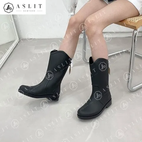 [애슬릿] 여성 미들 웨스턴 여름 장화 레인부츠
