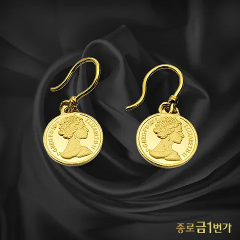여자 순금 귀걸이 여왕  3.75g 99.9