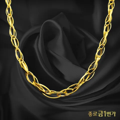 여자 순금 목걸이 레이어드 체인  18.75g