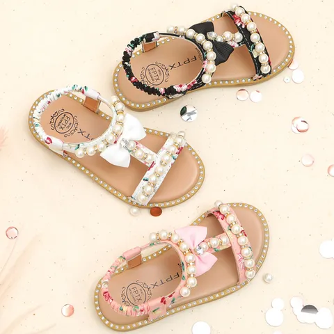 플라워 진주 유아동 여아 어린이 여름 스트랩 샌들 신발 kd634