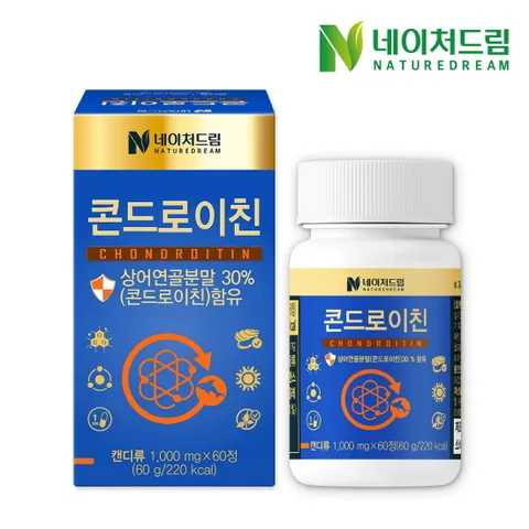 네이처드림 콘드로이친 관절 연골 건강 1,000mg x 60정 1박스 / 보스웰리아