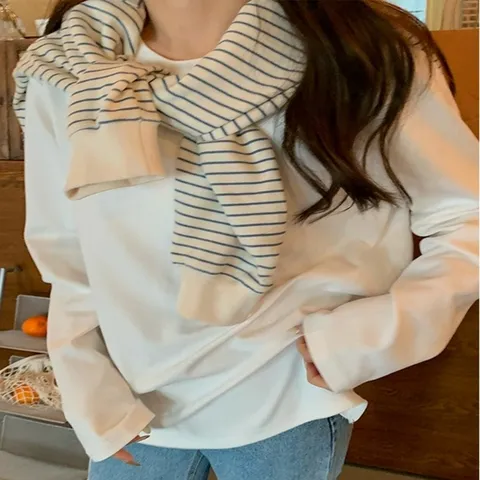 봄 티셔츠 맨투맨 긴팔티 줄무늬 단가라 스트라이프