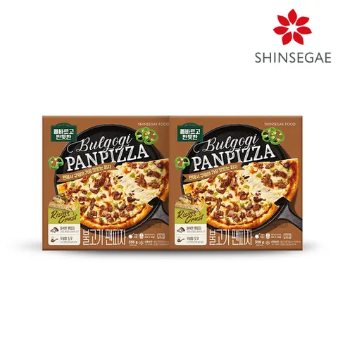 [신세계푸드] 올바르고 반듯한 불고기 팬피자 356g x 2판