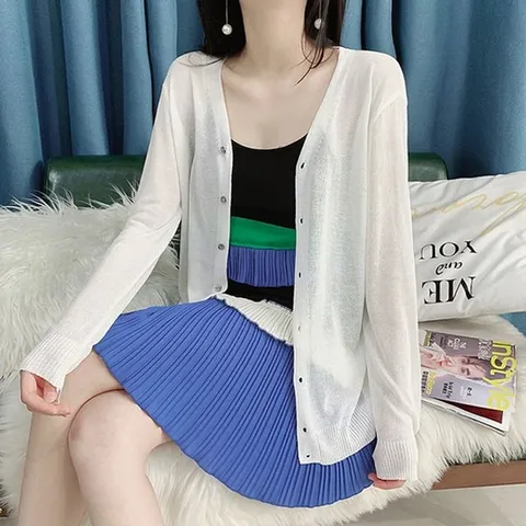 여성 가벼운 봄 데일리 캐주얼 가디건