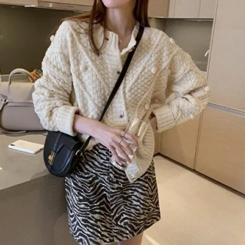 방울방울 상의 의류 가디건 니트 3컬러 도톰 MA8030