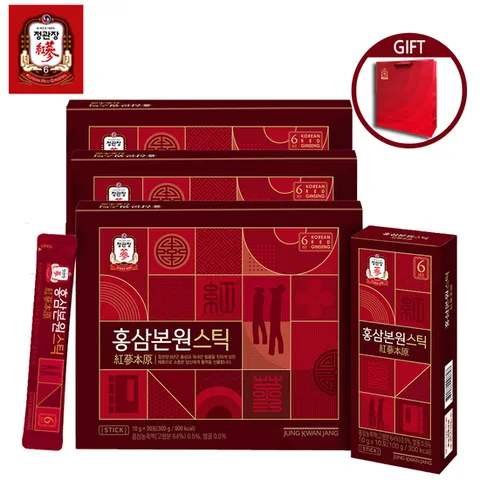 정관장 홍삼본원스틱 10g 30포 3박스-활력 6년근 홍삼 홍삼농축액