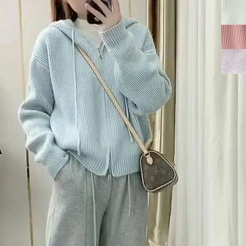 코디 여성가을가디건 골지 후드 예쁜가디건 가디건 지