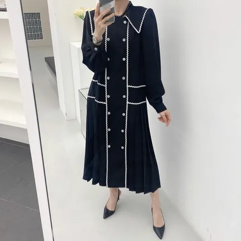 돌잔치룩 물결 롱원피스