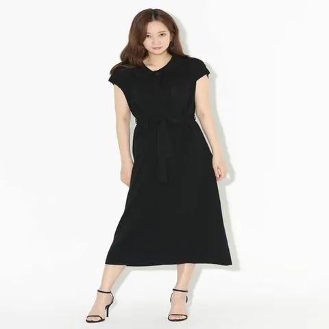 여자 니트롱원피스 여름원피스 카라니트원피스 허리끈