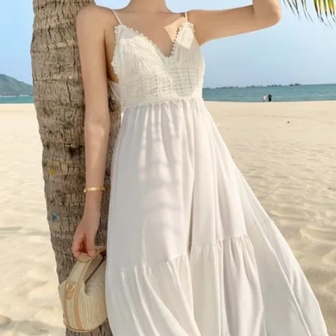 여름 여자 휴양지 나시 롱 민소매 여성 치마 원피스