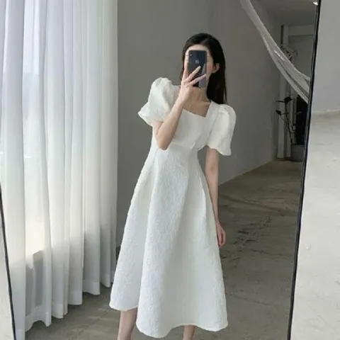 나조라 벌룬 원피스 오버그로우 스퀘어넥