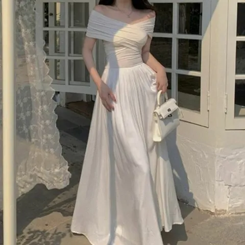 플레어 히스퍼 롱원피스 여성웨어 심플 하객룩 여성의
