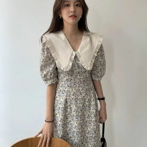 롱원피스 여성원피스 여성드레스 플 빅카라 원피스 플