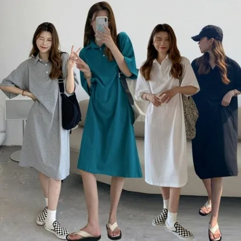 롱원피스 298 반팔원피스 카라롱원피스 우리들스타일