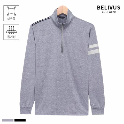 빌리버스 골프웨어 남자 티셔츠 반집업 스판티 PK0165