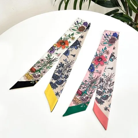 [애슬릿] 방도 양면 쁘띠 꽃 봄 스카프 1+1