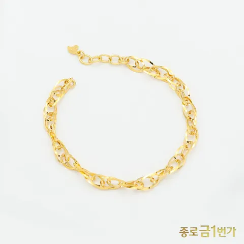 여자 순금 팔찌 꼬임 체인 18.75g