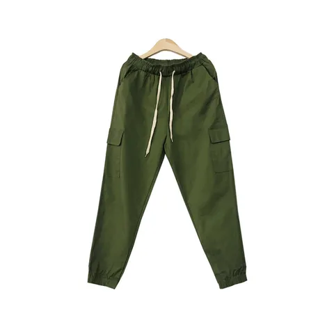 여자 린넨 카고 조거 바지 카고바지 츄리닝 조거팬츠 밴딩팬츠 와이드팬츠 여성팬츠DJW-PTA-SGPPL82-카키