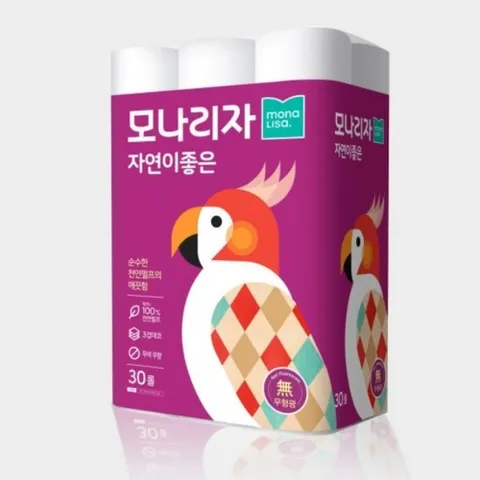 모나리자 녹스 자연이좋은 3겹 30m 30롤 x 1팩 휴지 두루마리_JS