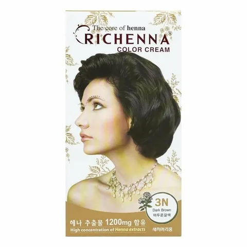 리체나 컬러크림 3N 어두운 갈색 새치 염색 (WB19928)
