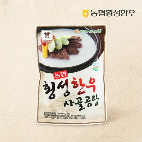 [동횡성농협] 농협 횡성한우 사골곰탕 600ml x 5봉