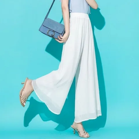 통바지 밴딩쉬폰바지 쉬폰와이드 쉬폰와이드통바지 2