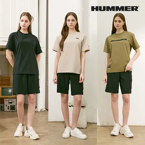 (4종 모두)험머 24SS 여성 우븐 냉감 셋업 4종세트